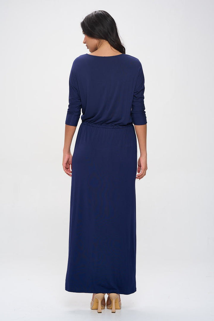 Image of West K Mackenzie Dolman Sleeve Boyfriend Knit Maxi Navy