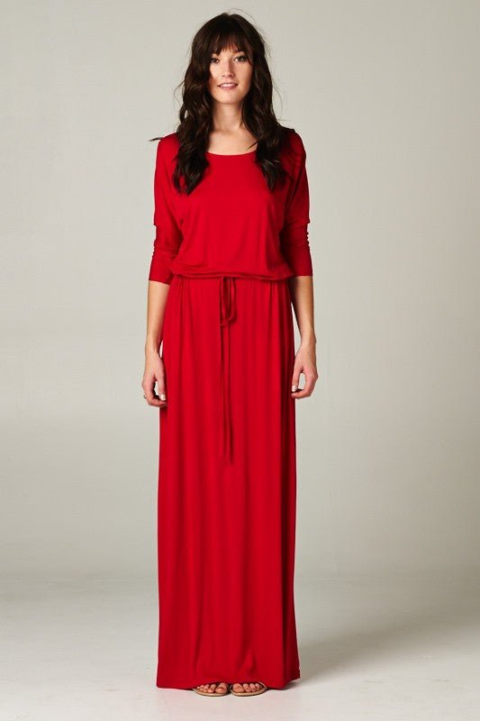 Image of West K Mackenzie Dolman Sleeve Boyfriend Knit Maxi Red