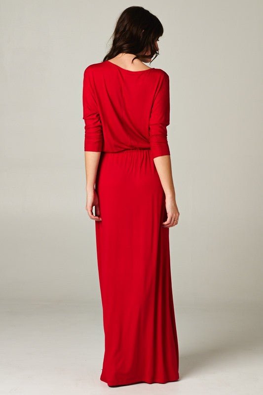 Image of West K Mackenzie Dolman Sleeve Boyfriend Knit Maxi Red