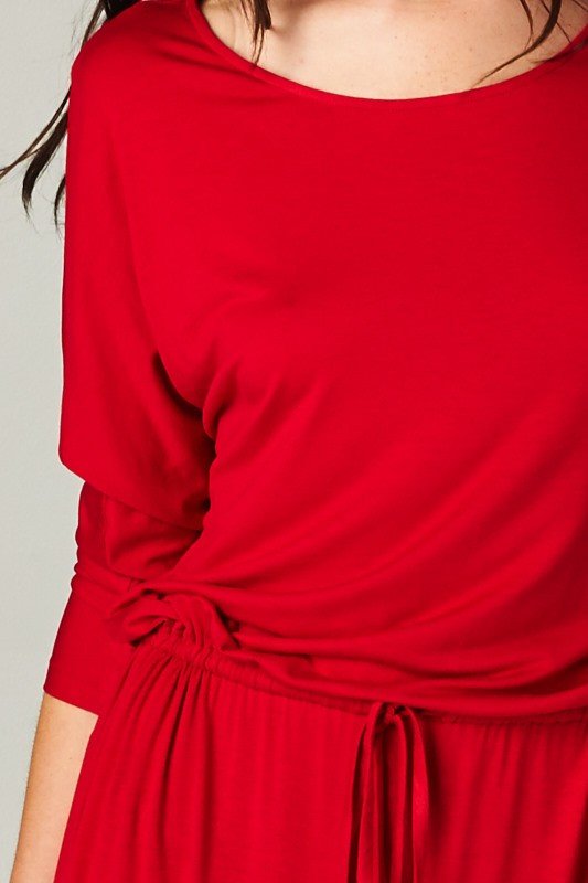 Image of West K Mackenzie Dolman Sleeve Boyfriend Knit Maxi Red