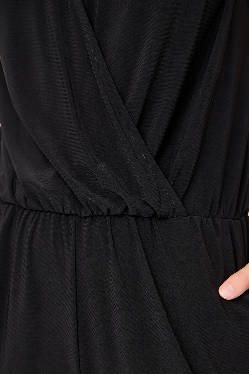 Image of West K Naima Sleeveless V - Neck Elastic Waist Jumpsuit Black