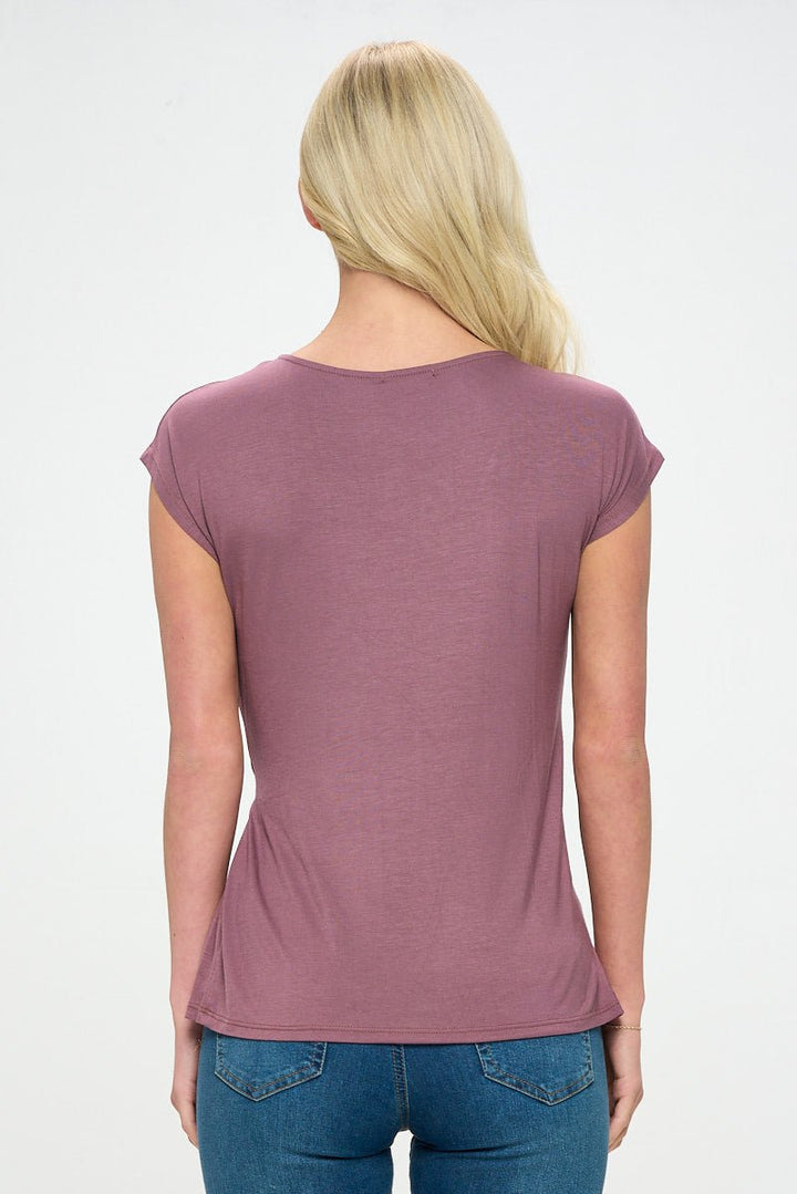 Image of West K Naomi Knit Wrap Top Grape