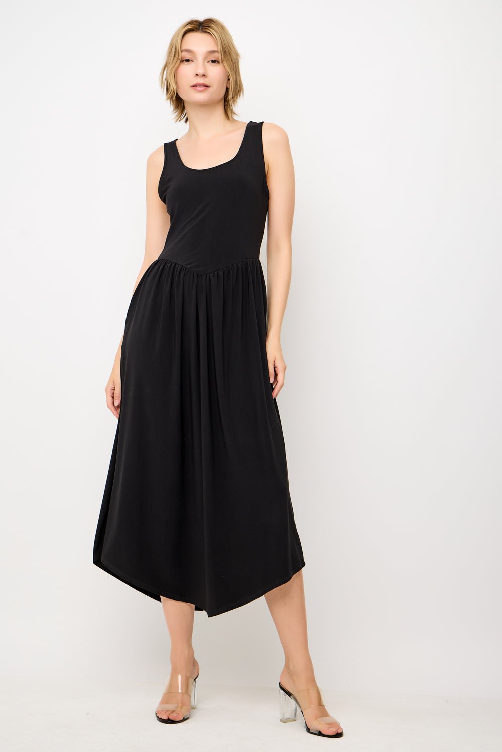 Image of West K Nerys Knit Tank Midi Dress Black
