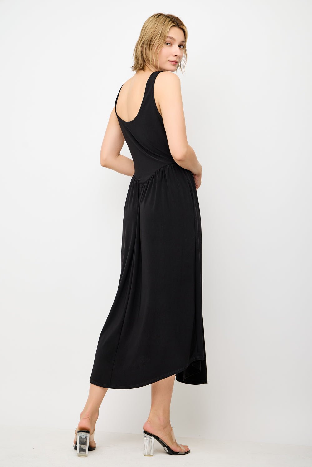 Image of West K Nerys Knit Tank Midi Dress Black