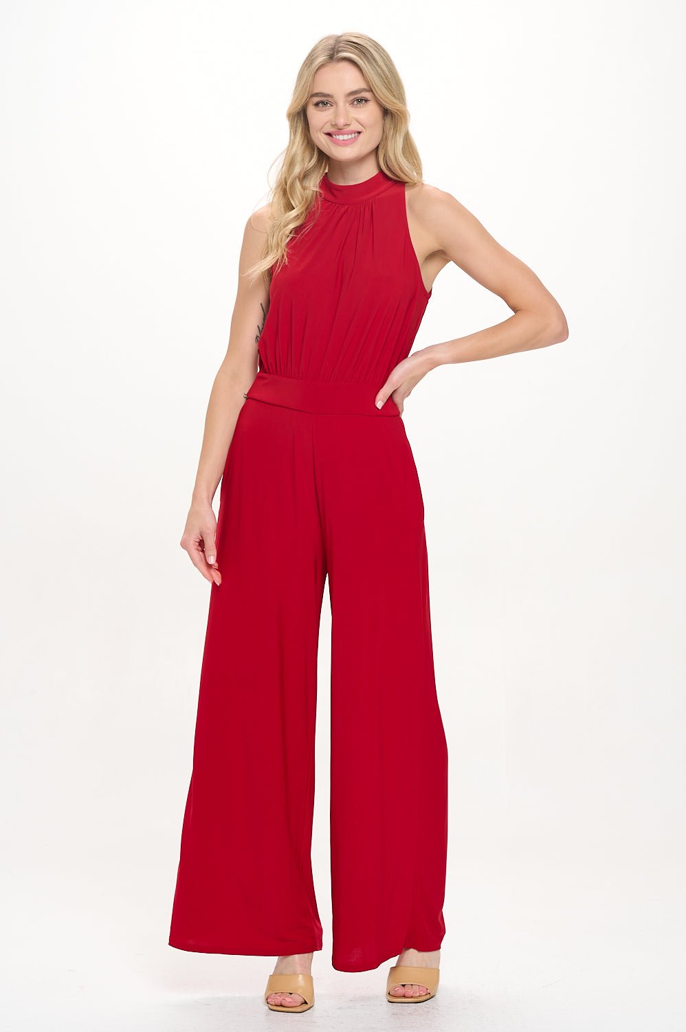 Image of West K Nina Halter Neck Jumpsuit Red