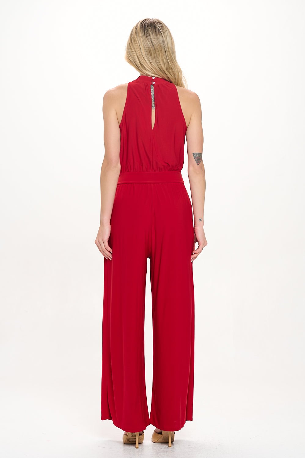 Image of West K Nina Halter Neck Jumpsuit Red