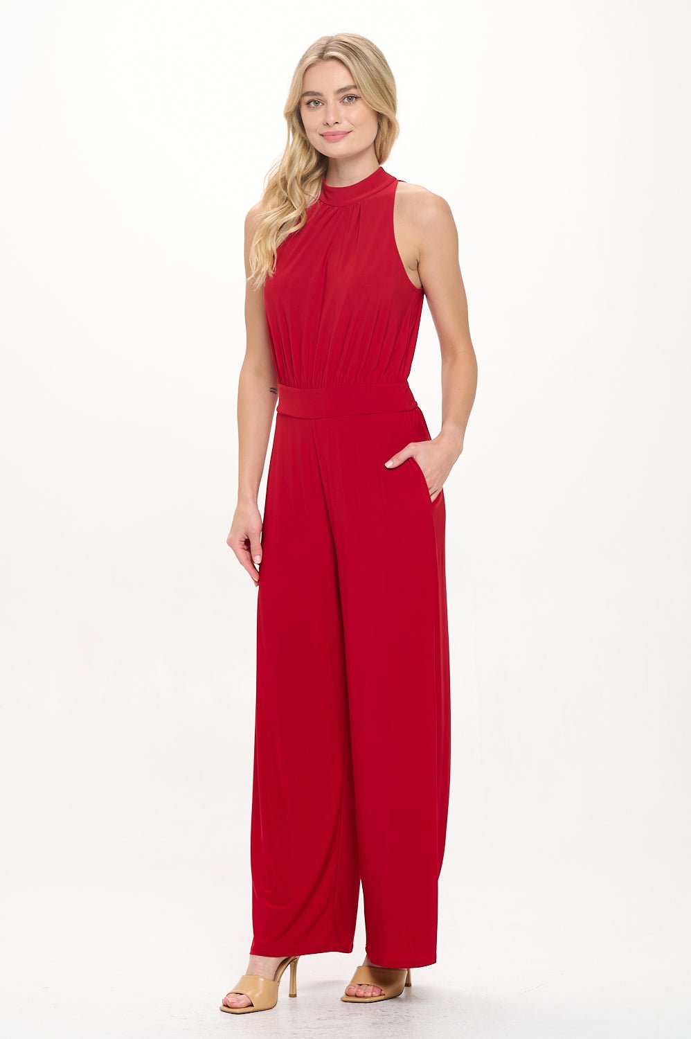 Image of West K Nina Halter Neck Jumpsuit Red