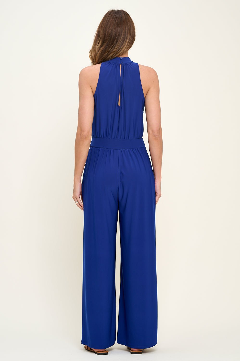 Image of West K Nina Halter Neck Jumpsuit Royal Blue