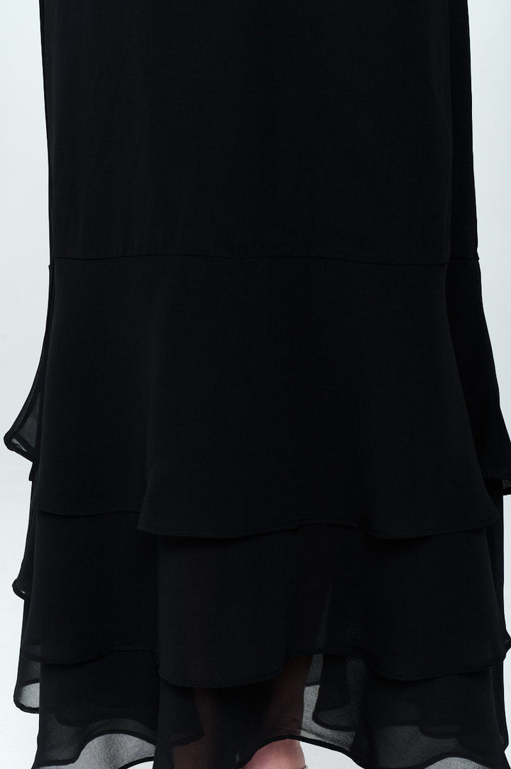 Image of West K Scarlett Tiered Maxi Black