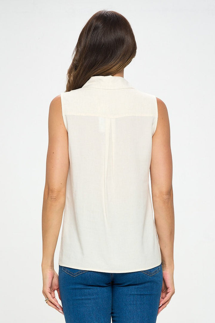 Image of West K Shannon Sleeveless Shirt Neutral