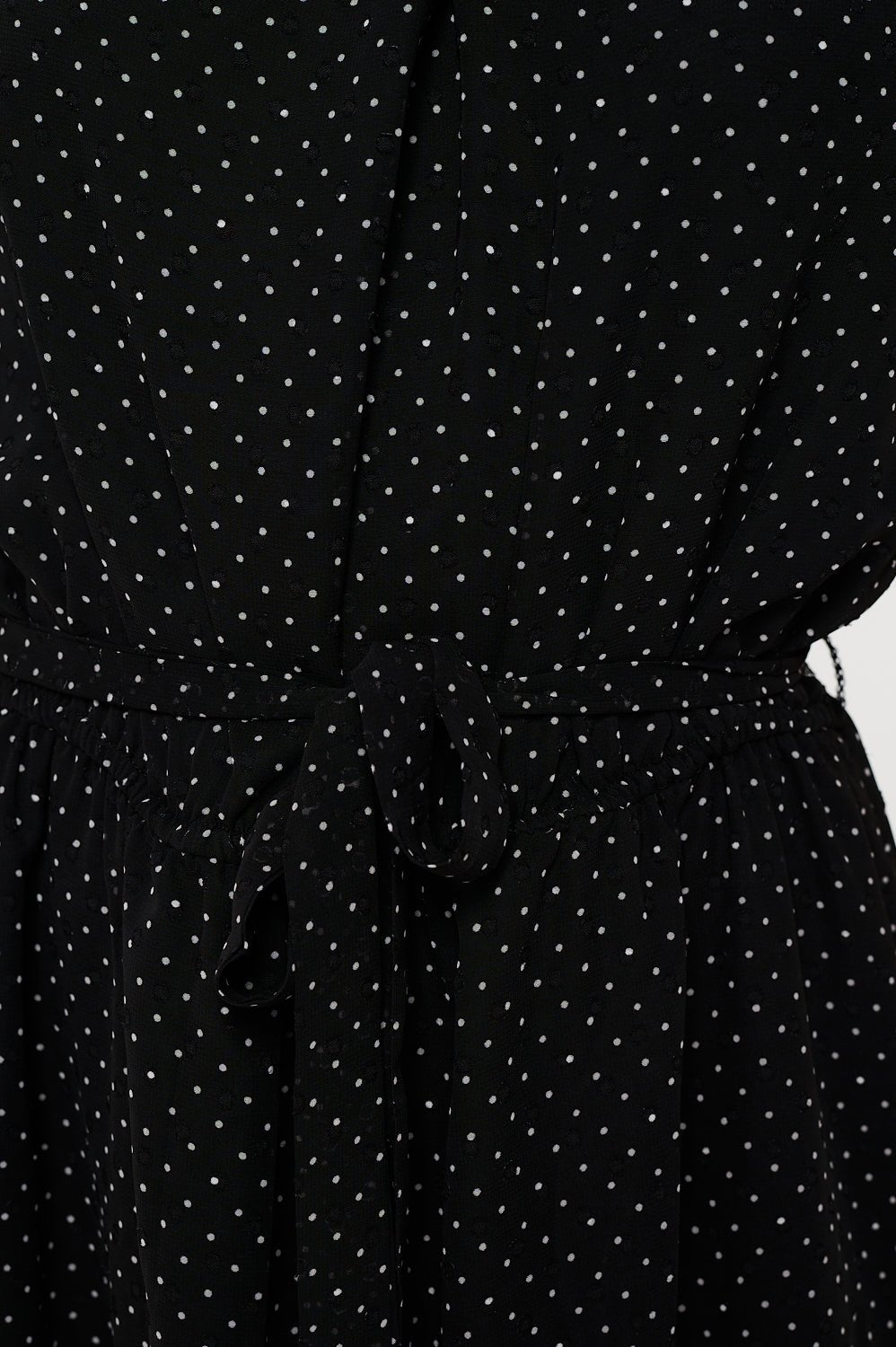 Image of West K Tamara Cutout Hanky Hem Dress Black Dots