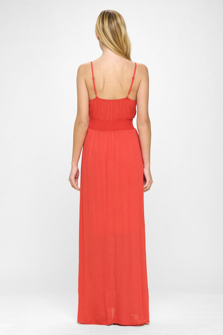 Image of West K Teagan Spaghetti Strap Maxi Dress Summer Brick