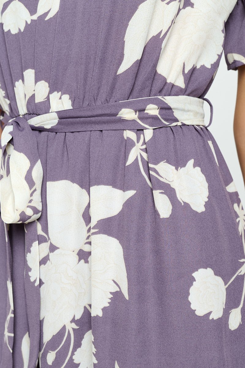 Image of West K Valeria Ruffle Dress Lavender Floral