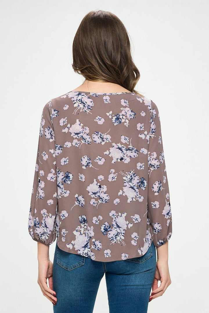 Image of West K Veronica Tie Front Blouse Mauve Blush