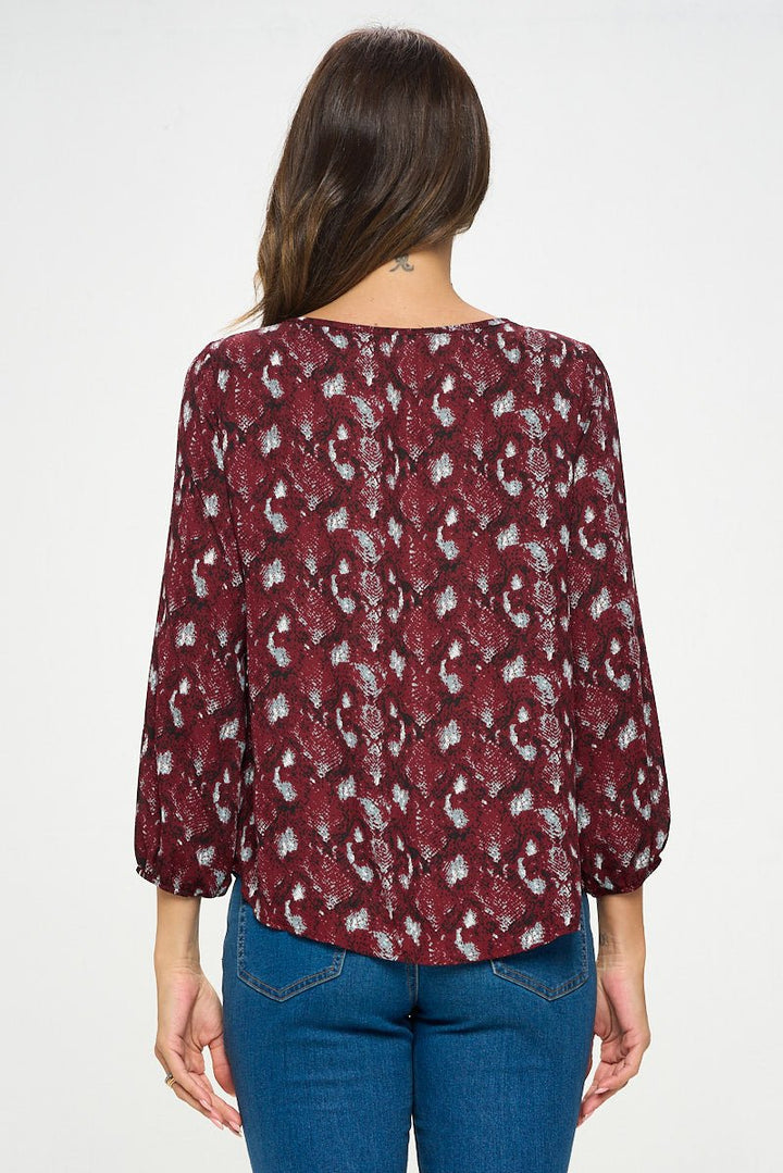 Image of West K Veronica Tie Front Blouse Mauve Blush