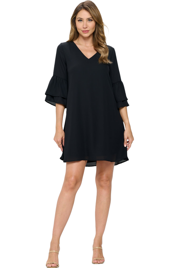 Rebecca Tiered Bell Sleeve Dress