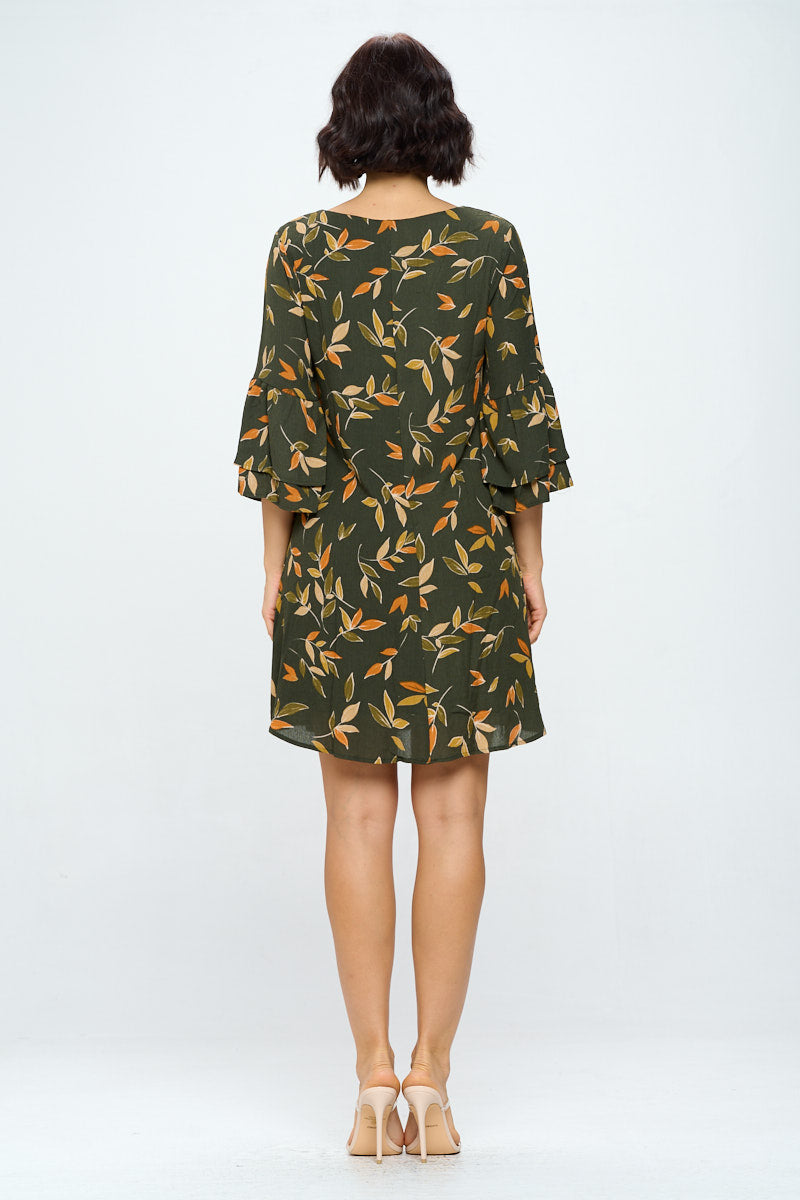 Rebecca Tiered Bell Sleeve Dress