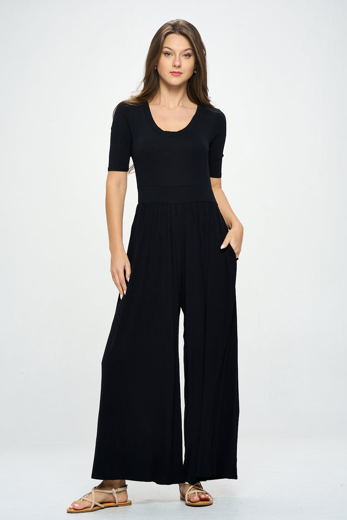 West kei knit wide leg sale jumpsuit