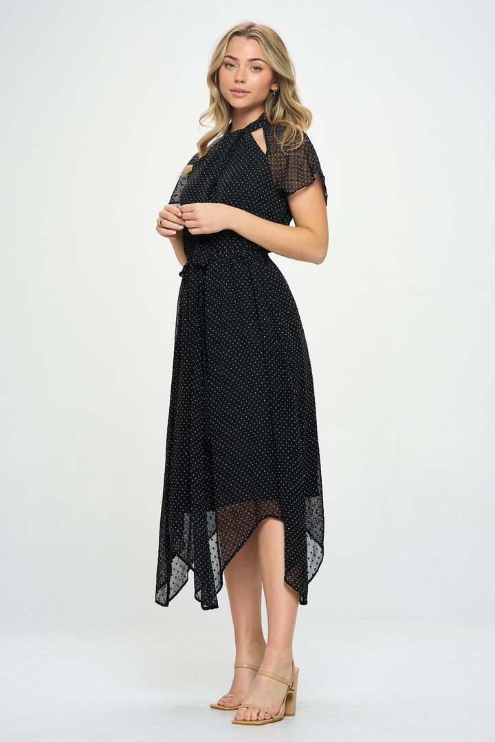 Tamara Cutout Hanky Hem Dress