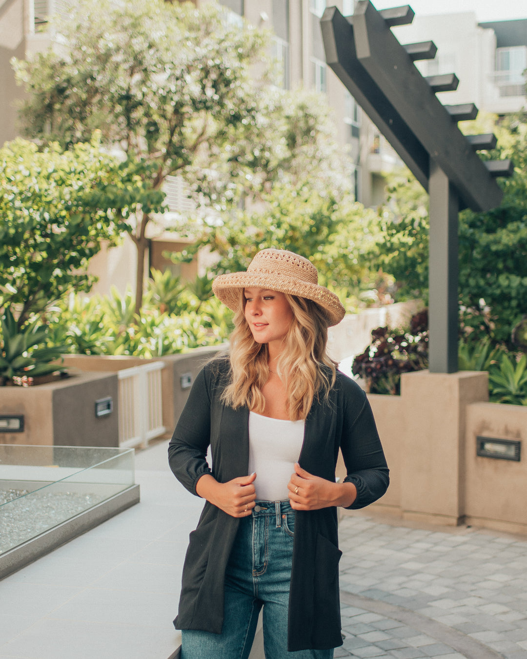 Carly Ribbed Knit Cardigan with Pockets